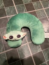 Star Wars  Grogu Green Neck Travel Pillow 11" X 13" *Pre-Owned/No Tags* xx1 - $12.99