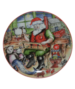 Christmas Plate By Kate Williams Global Design Santas Workshop 8&quot; Cookie... - £13.59 GBP