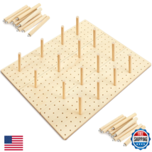 Kigley 3 Pcs Wood Pegboard Drawer Organizer w/ 32 Pegs for Dishes &amp; Uten... - $62.00