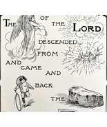 1901 Bible Passage Matthew 28:2 Victorian Word Symbol Puzzle Religious D... - $19.99