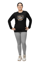 Make A Change With A Cup Of Coffee Womens Long Sleeve Shirt - £15.68 GBP