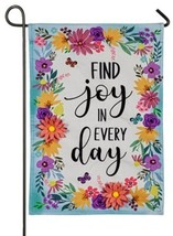 Joy in Everyday Linen Garden Flag,-2 Sided Message, 12.5&quot; x 18&quot; - £17.43 GBP