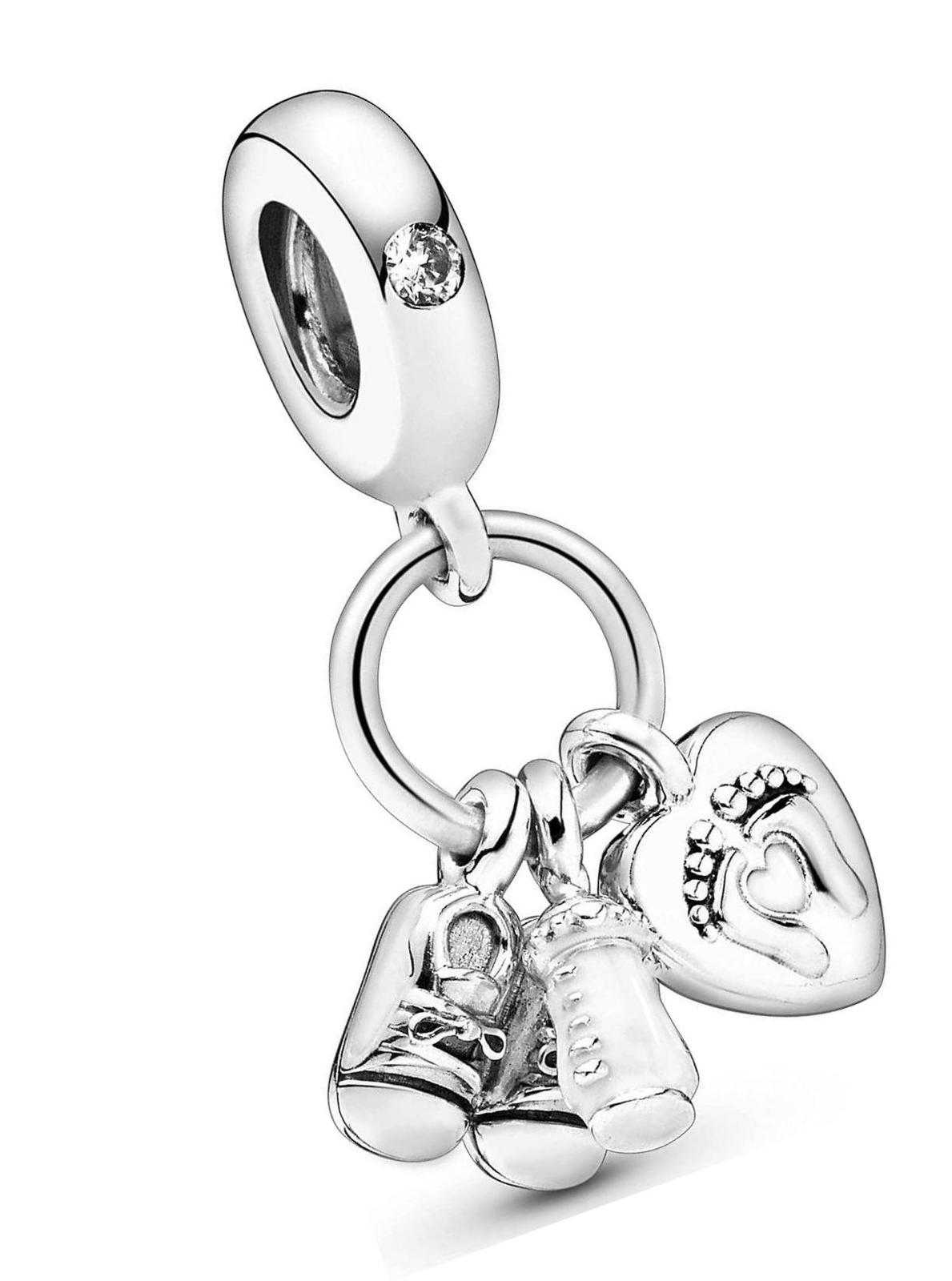Jewelry Baby Bottle and Shoes Dangle Cubic Zirconia - $205.16