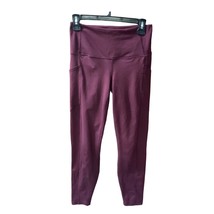 Yogalicious Womens Size Medium M Burgundy leggings pants pull on - $13.85