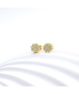 18k Layered Real Gold Filled Crown men&#39;s Earring Micro Pave - $205.99 MXN