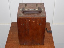 Vintage Hand Crank Telegraph Generator or Explosives Detonator with Bell... - $4,331.58 MXN