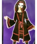 Girls Vintage Doll Costume Large 10-12 Hooded Dress Doll Half Mask Gothi... - $33.27 CAD