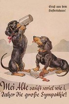 Daschund Duo Drinks - Art Print - £17.57 GBP+