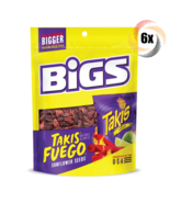 Full Box 6x Bigs Takis Fuego Flavor Sunflower Seed Resealable Bags 5.35oz - £24.21 GBP