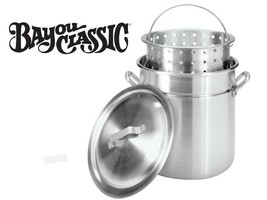 Bayou Classic 4042 Stock Pot w/Basket 42 qt, Aluminum, Riveted Handle Si... - £63.82 GBP