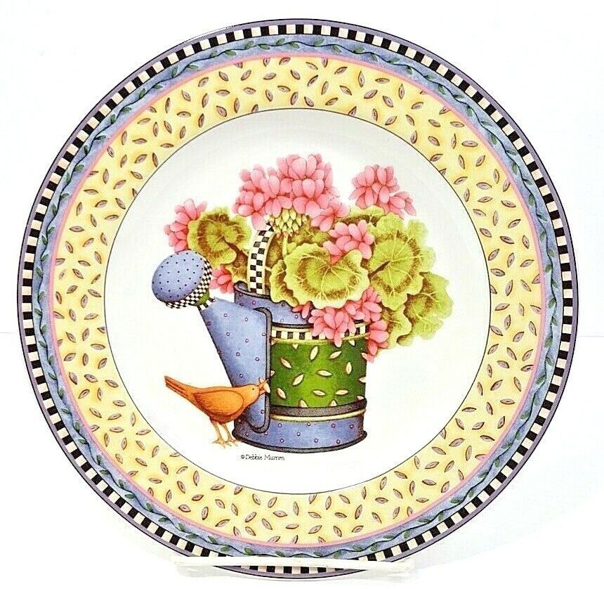 Primary image for Sakura Debbie Mumm Plates 8 1/2" Spring Bouquet 1999 Set Of 2