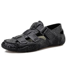 Classic Men&#39;s Sandals Summer Soft Sandals  Men Shoes Leather Sandals  Big Size S - £48.79 GBP