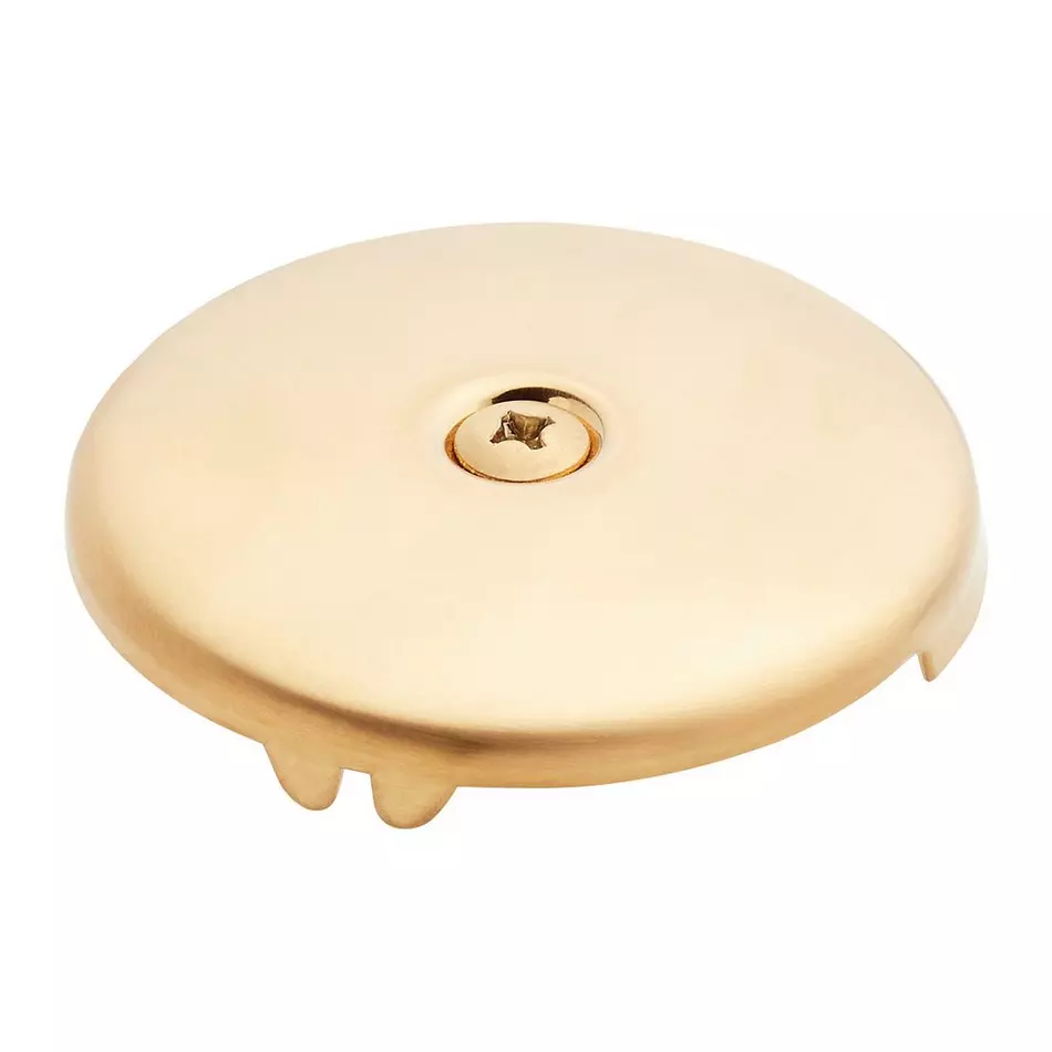 Signature Hardware 480528 Overflow Cover Plate with Single Screw - Brush... - £19.90 GBP