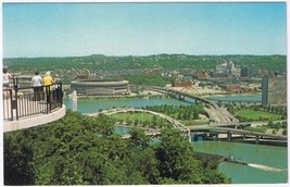 Postcard View Mt Washington Pgh Fort Pitt Bridge Monongahela River Pennsylvania - £2.82 GBP