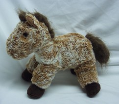 Aurora Soft Brown &amp; White Appaloosa Horse Pony 12&quot; Plush Stuffed Animal Toy - £13.68 GBP