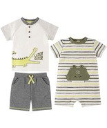Kids Headquarters 3 Pc. Set ~ Alligators ~ 6 Months ~ Romper ~ Shorts ~ ... - $42.15 CAD