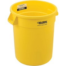 Global Industrial 20 Gallon Plastic Trash Container Garbage Can - Yellow - $68.59