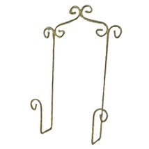Single Tier Wall Mounted Decorative Golden Metal Plate Display Holder Ra... - $15.82
