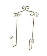 Single Tier Wall Mounted Decorative Golden Metal Plate Display Holder Ra... - $21.69 CAD