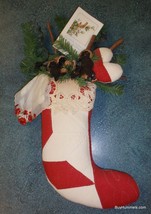 Vintage Primitive  Christmas Stocking Wall Hanging by Susan Wyssnia - GIFT! - $24.24