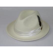 Mens Bruno Capelo Hat Australian Wool Soft Crushable Fedora Giovani Un132 Ivory image 3