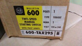 (NIB) ALLEN BRADLEY M600-TAX295 SERIES&quot;B&quot;/ TWO SPEED MANUAL STARTING SWI... - $528.57 MXN