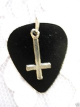 NEW SOLID BLACK GUITAR PICK PEWTER SATANIC INVERTED CROSS CHARM PENDANT ... - $5.99 NEW SOLID BLACK GUITAR PICK PEWTER SATANIC INVERTED CROSS CHARM PENDANT ... - $5.99