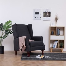 vidaXL Dark Gray Recliner Chair - Wooden Frame Adjustable Comfort, Compact Size - $456.11 CAD