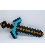 2016 Minecraft Foam Pixel Blue Diamond Sword 24&quot; Kids Toy Party Decor Sp... - £22.05 GBP