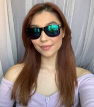 New Fashionista Mirrored Black Blue Men&#39;s Women&#39;s Sunglasses X - $186.31 MXN