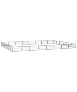  Dog Playpen Black Powder-coated steel 28 panels Foldable - $1,119.45 CAD