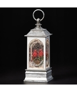 9 inch cardinal lantern with 2 cardinals snow globe - £71.06 GBP
