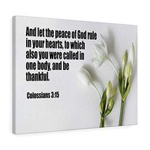 Express Your Love Gifts Bible Verse Canvas Peace of God Colossians 3:15 Wall Art - £110.78 GBP