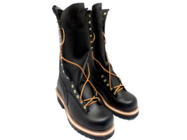 Hoffman Men&#39;s 15&quot; Steel Toe Pole Climbing Boots *Made In USA* Black Size... - $313.49