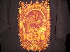 Tee Fury Got Xlarge &quot;Fire Song&quot; Shirt Game Of Thrones Crest Brown - £11.80 GBP