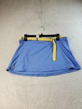 Ralph Lauren A Line Skirt Womens Size Large Blue Nylon Belt Loops Logo Pull On - £15.38 GBP