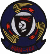 4.5&quot; Marine Corps HMM-165 White Knights Heli Squadron Embroidered Jacket Patch - £24.35 GBP