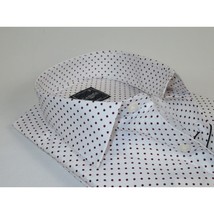 Men's Shirt Hankie CASILA Turkey Cotton Blend 501920-08 Burgundy Polka Dots image 2