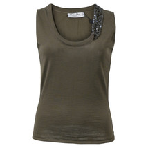 Christian Dior Vest With Sequined Details In Brown Cotton Women Ochre Si... - £194.88 GBP