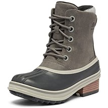 SOREL Women&#39;s Slimpack III Lace Up Waterproof Leather Boot Size 7M Black - £46.88 GBP