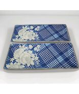 Grasslands Road Serving Trays Lot Of 2 Plaid Floral Plastic NWT - $14.85