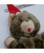 1980s Fairview Brown Santa Hat Plush Teddy Bear Christmas Stocking Pouch... - $303.87 MXN