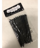 24 Ball Cocktail Stir Stirrer Black sparkle Swizzle Sticks 5.75” Drink B... - $91.96 MXN