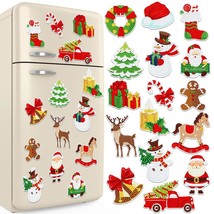 16 Pcs Christmas Diamond Painting Magnets For Refrigerator Snowman Santa Claus D - £25.16 GBP