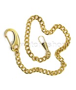 Gold Color Pocket Watch Chain Albert Chain with Big Lobster Clasp for Me... - £12.83 GBP