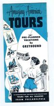 Amazing American Tours Greyhound Pre Planned Vacations Brochure 1954 - $17.80