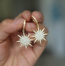 New style gold and silver color clear cz color drop dangle earrings with full cz luxury thumb200