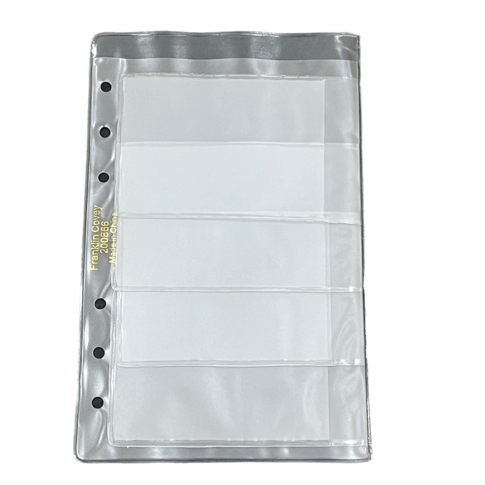 Franklin Covey 200866 Clear 4 Slot Flip Business Card Holder Pages Compa... - $3.84