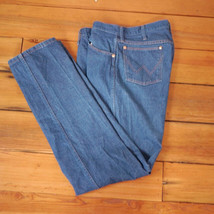 Vintage Wrangler 100% Cotton Blue Denim Work Comfort Jeans USA 34 x 34 - £31.38 GBP