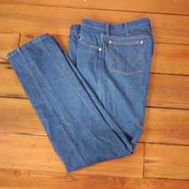Vintage Wrangler 100% Cotton Blue Denim Work Comfort Jeans USA 34 x 34 - $39.59